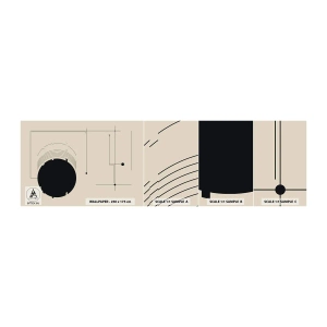 Fototapet Prøve Standard Eco - Fjedrende og dynamisk komposition - Geometrisk, Minimalisme, Æstetisk - 100x30 cm