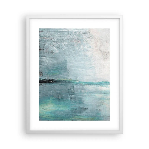 Plakat i hvid ramme - Horisontalt med blå farve - 40x50 cm