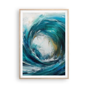 Plakat i ramme af lyst egetræ - Havets portal - 70x100 cm