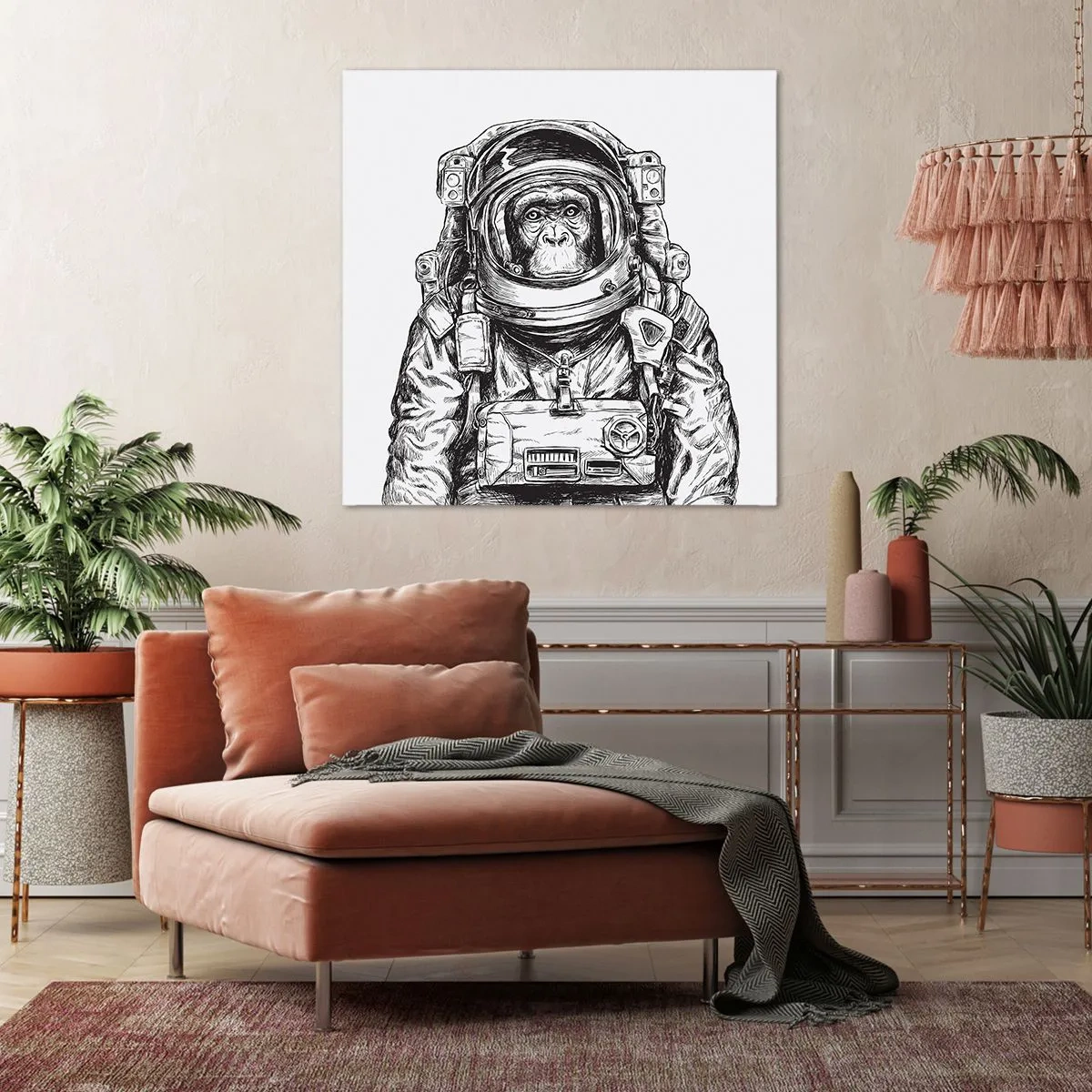 Lærredstryk - Billede på lærred - Alternativ evolution - 70x70 cm