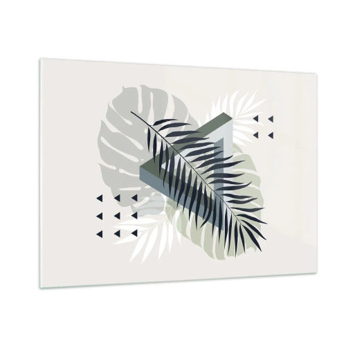 Billede på glas - Natur og geometri - to ordener? - 100x70 cm