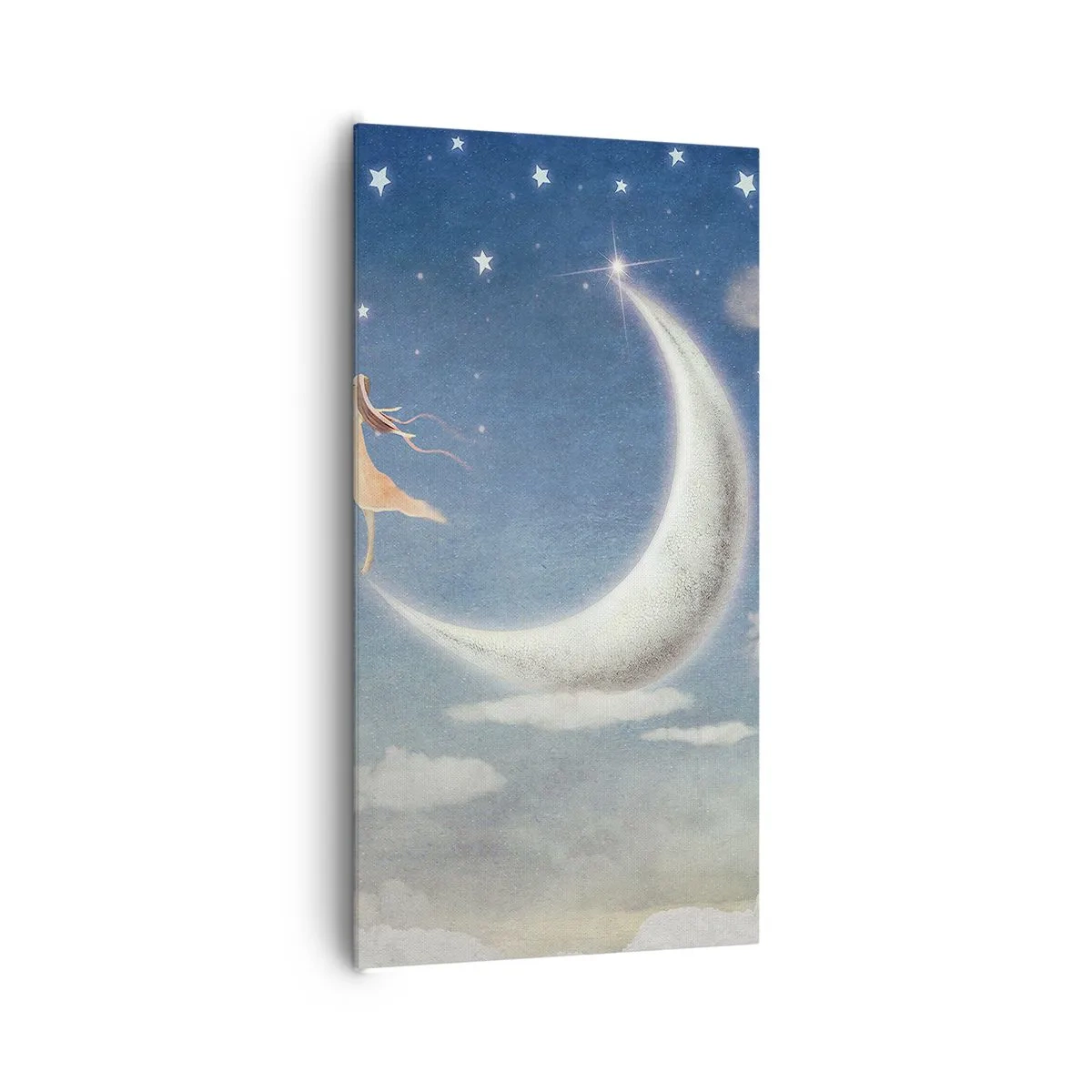 Lærredstryk - Billede på lærred - Blå bejler - 65x120 cm