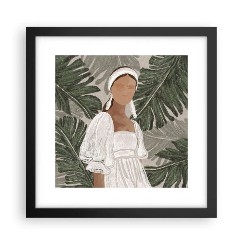 Plakat i sort ramme - Eksotisk portræt - 30x30 cm