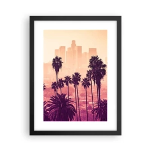 Plakat i sort ramme - Landskab i Californien - 30x40 cm