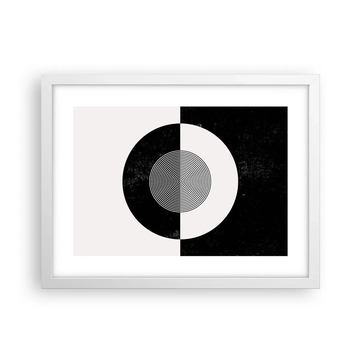 Plakat i hvid ramme - Harmoni i sort og hvidt - 40x30 cm