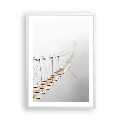 Plakat i hvid ramme - Hvor vil det føre dig hen? - 50x70 cm