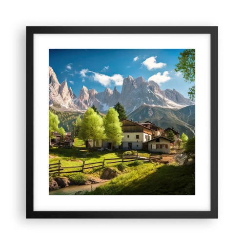 Plakat i sort ramme - Alpeidyl - 40x40 cm