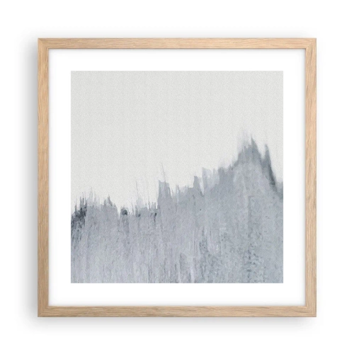 Plakat i ramme af lyst egetræ - Mystisk plade - 40x40 cm