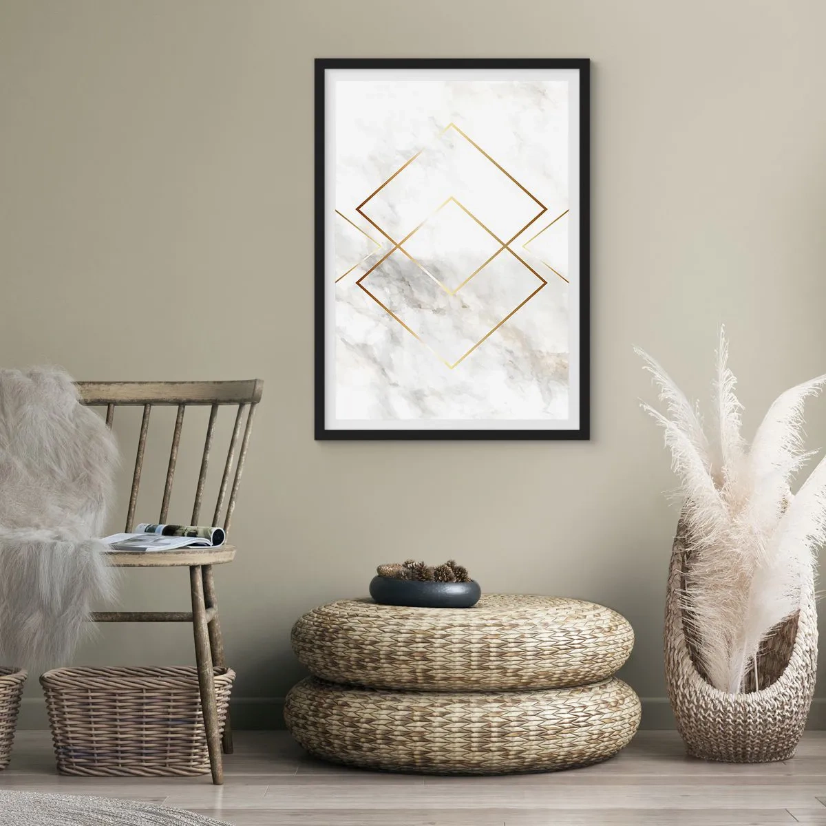 Plakat i sort ramme - Udsigt til det uendelige - 40x50 cm