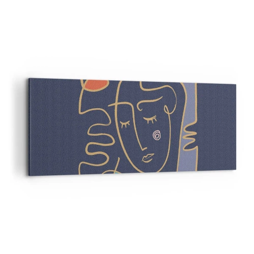 Lærredstryk - Billede på lærred - I drømmerier - 100x40 cm