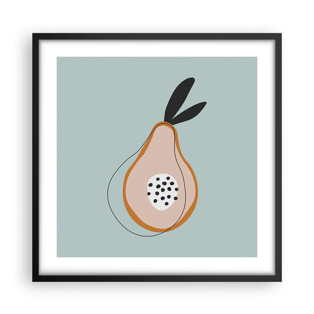 Plakat i sort ramme - Trænge ind i tingenes natur - 50x50 cm