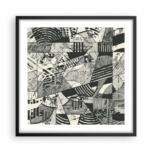 Plakat i sort ramme - Nutidens dynamik - 50x50 cm