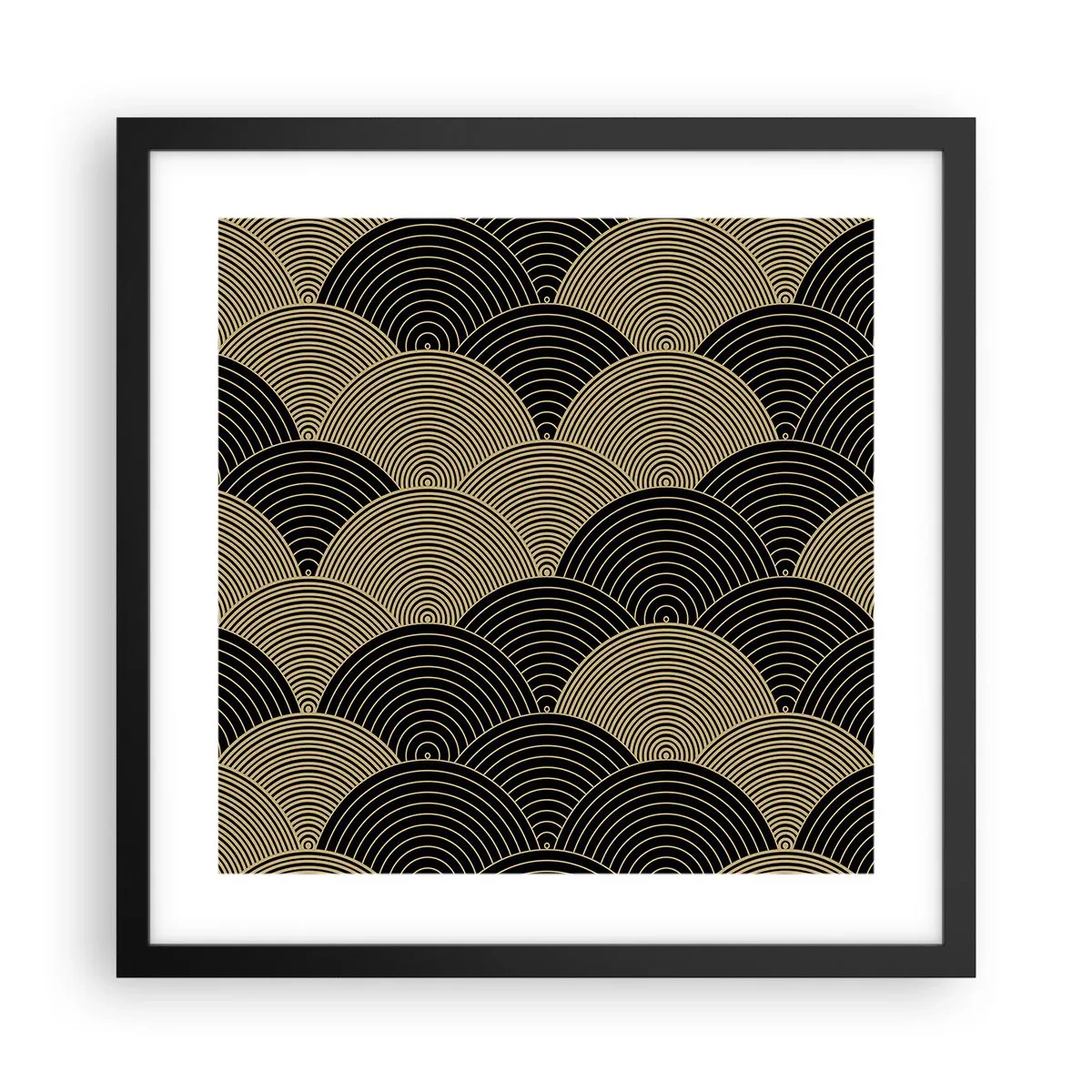 Plakat i sort ramme - Enhed i mangfoldighed - 40x40 cm