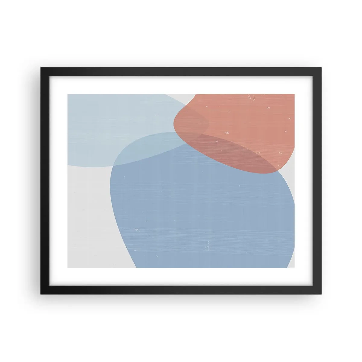 Plakat i sort ramme - Pastelfarvede relationer - 50x40 cm