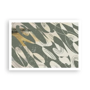 Plakat - Rytmisk abstraktion - 100x70 cm