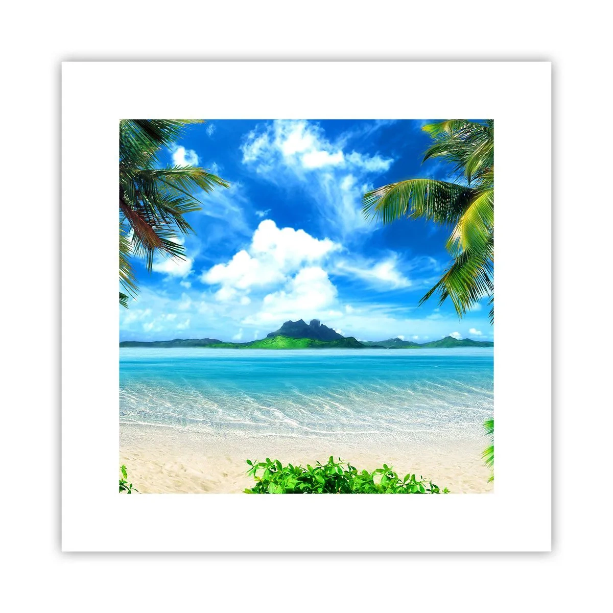 Plakat - Azur i troperne - 30x30 cm