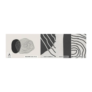 Prøve Fototapet Premium Canvas - Varighed og vibration - Abstraktion, Stykke, Grafik - 100x30 cm