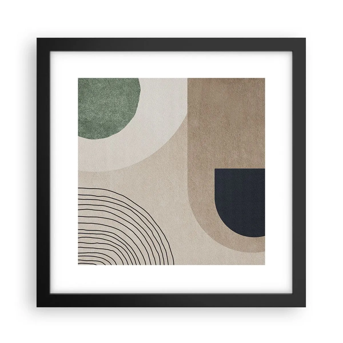 Plakat i sort ramme - Blidheden i en oval - 30x30 cm