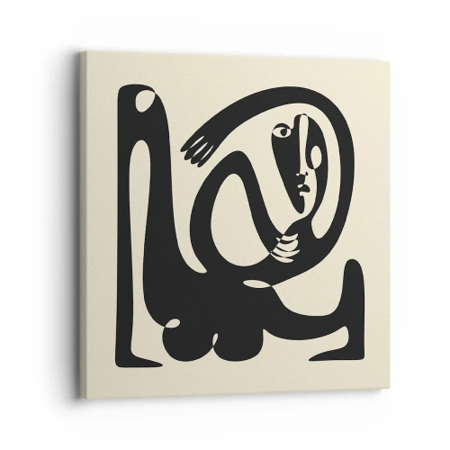 Lærredstryk - Billede på lærred - Næsten Picasso - 30x30 cm