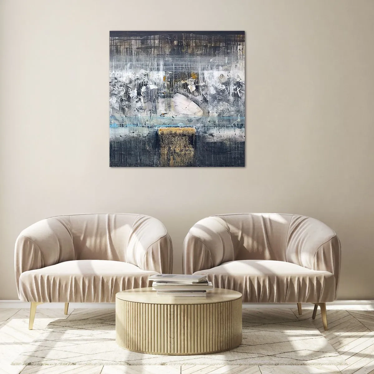 Billede på glas - Som på is, som på fortovet - 60x60 cm