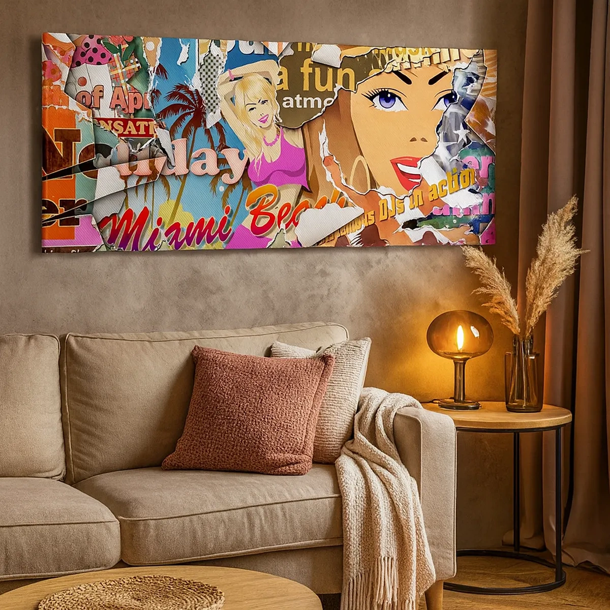 Lærredstryk - Billede på lærred - Tilbageblikke på ferien - 30x30 cm