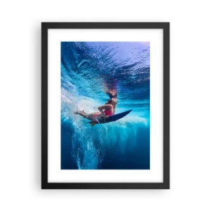 Plakat i sort ramme - Dybden af glæde - 30x40 cm