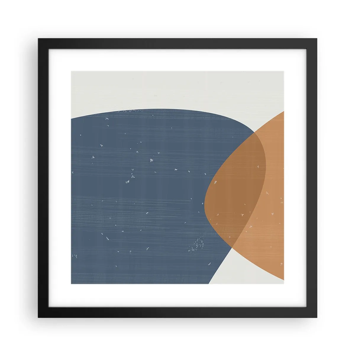 Plakat i sort ramme - Ovaler og påvirkninger - 40x40 cm