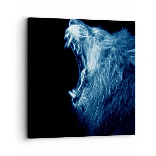 Lærredstryk - Billede på lærred - Kongens flammende vrede - 30x30 cm