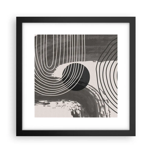 Plakat i sort ramme - Oval vinder - 30x30 cm