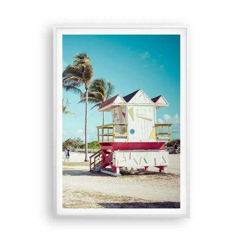 Plakat i hvid ramme - En smuk dag foran dig - 70x100 cm