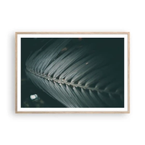 Plakat i ramme af lyst egetræ - Naturens præcision - 100x70 cm