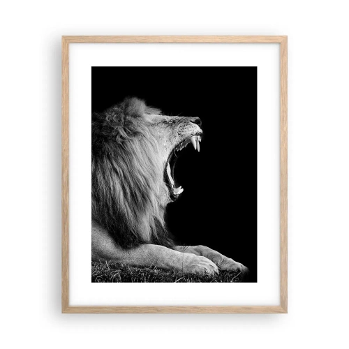 Plakat i ramme af lyst egetræ - Uden tvivl - 40x50 cm