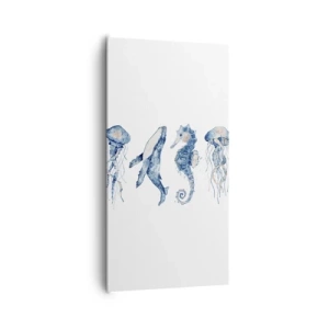 Lærredstryk - Billede på lærred - Havets vidundere - 65x120 cm