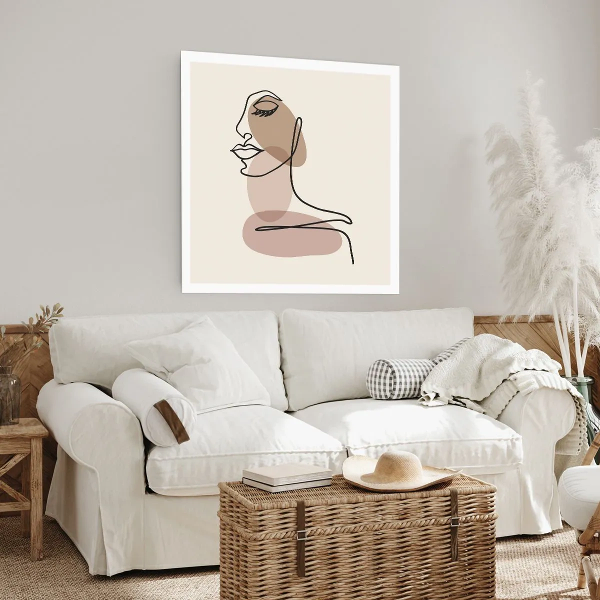 Plakat - En vis linje af skønhed - 30x30 cm