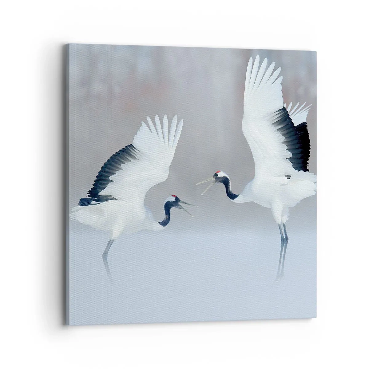 Lærredstryk - Billede på lærred - Danser i tågen - 70x70 cm