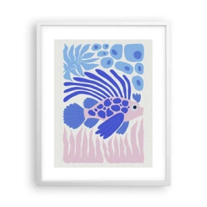 Plakat i hvid ramme - I dit rette element - 40x50 cm