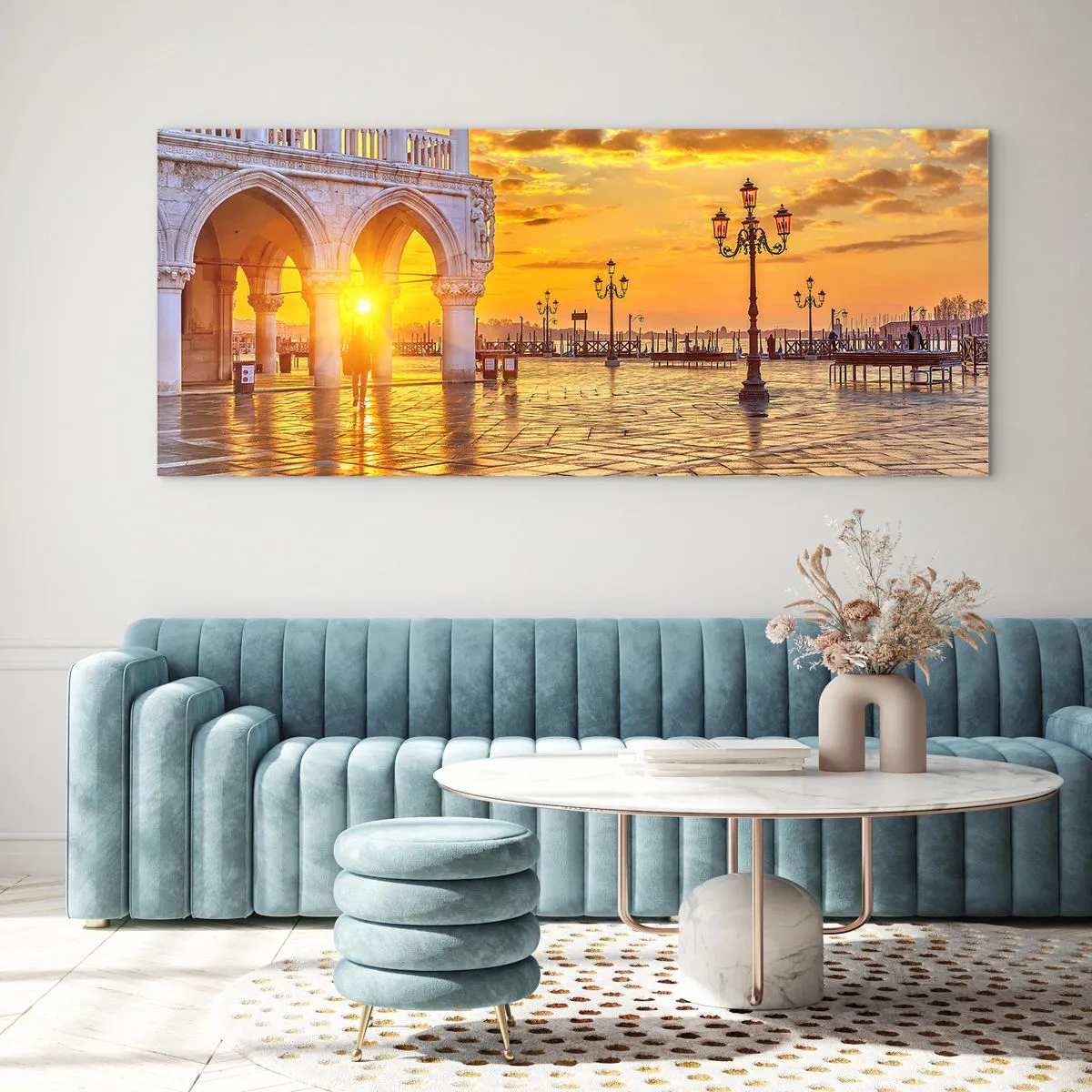 Billede på glas - Hvor er alle henne? - 140x50 cm