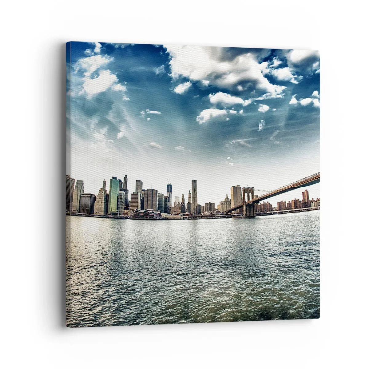 Lærredstryk - Billede på lærred - Glas ø - 40x40 cm