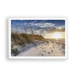 Plakat i hvid ramme - Indbydelse til en vandretur - 100x70 cm