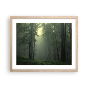 Plakat i ramme af lyst egetræ - Før han vågner op - 50x40 cm