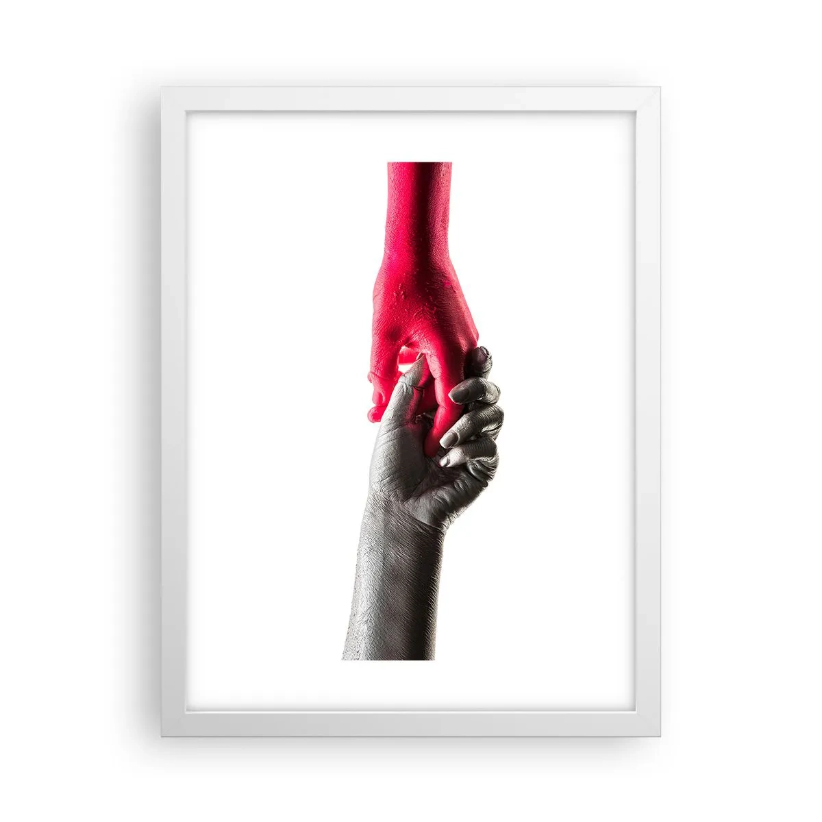 Plakat i hvid ramme - Sammen, om end forskellige - 30x40 cm