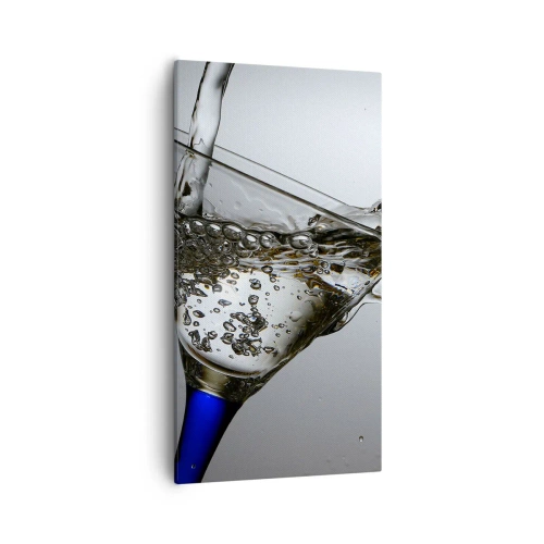 Lærredstryk - Billede på lærred - Krystalvand i krystalglas - 55x100 cm