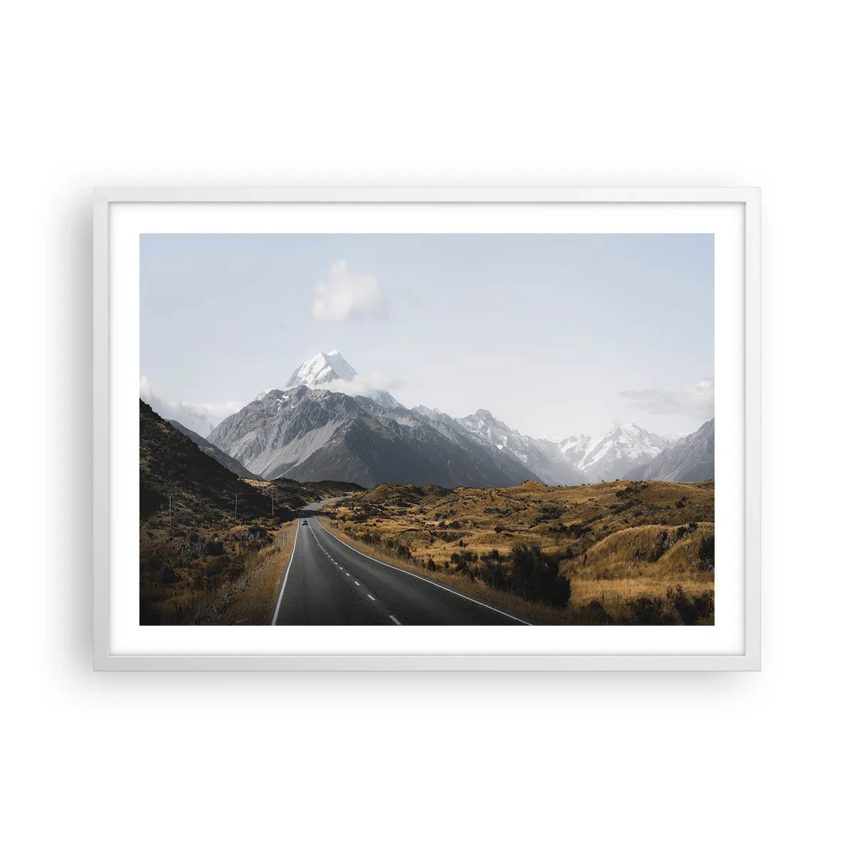 Plakat i hvid ramme - Vejen til hjerte - 70x50 cm