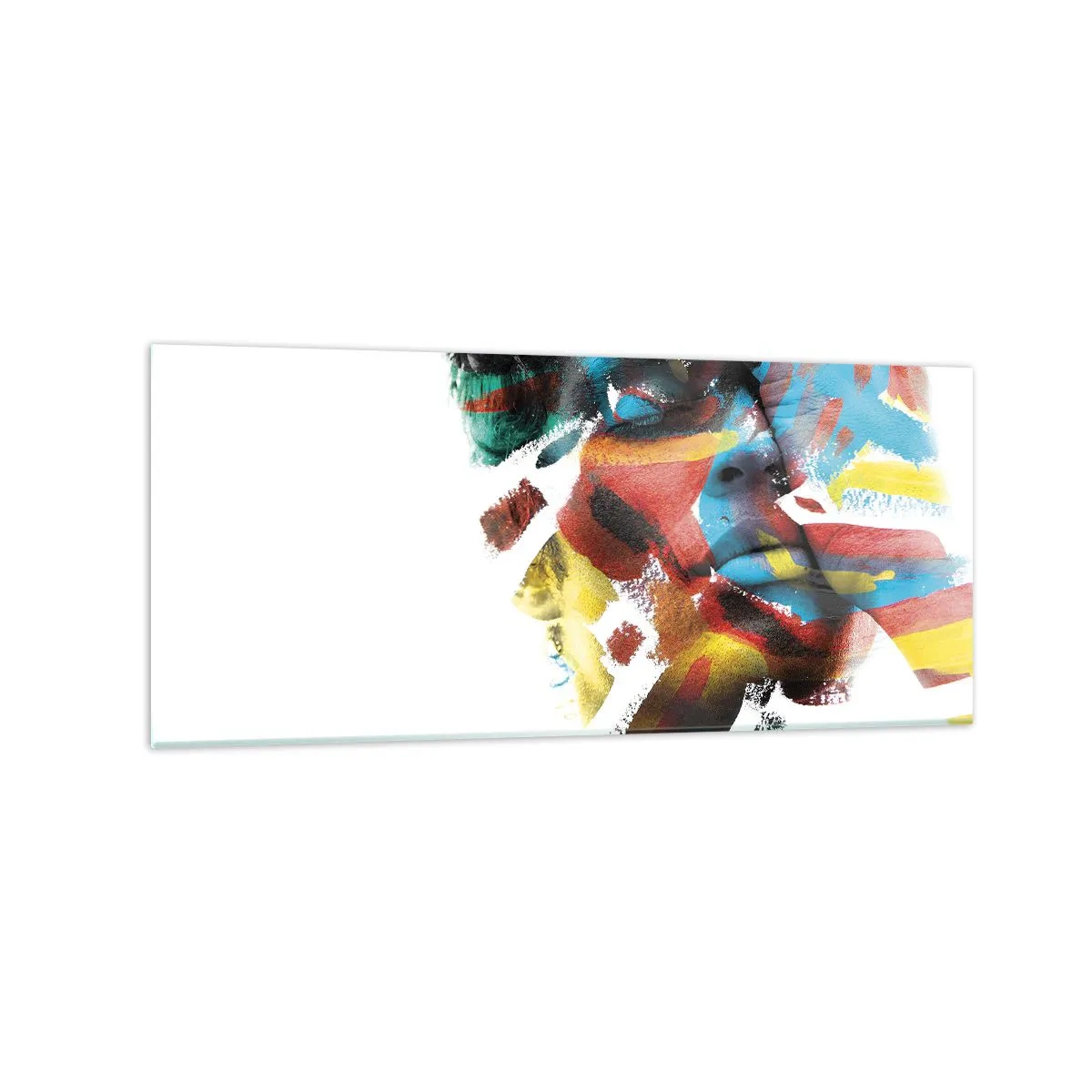 Billede på glas - Farverig personlighed - 120x50 cm
