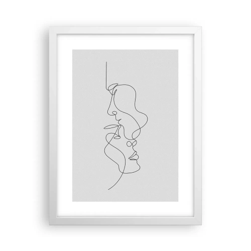 Plakat i hvid ramme - Gløderne af glubende begær - 30x40 cm