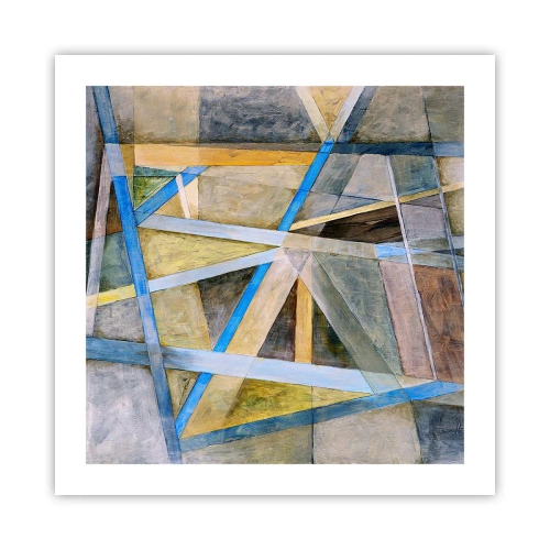 Plakat - Lige eller skråt? - 50x50 cm
