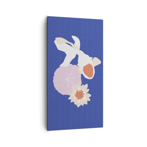 Lærredstryk - Billede på lærred - Sammensætning af blomster og knopper - 55x100 cm