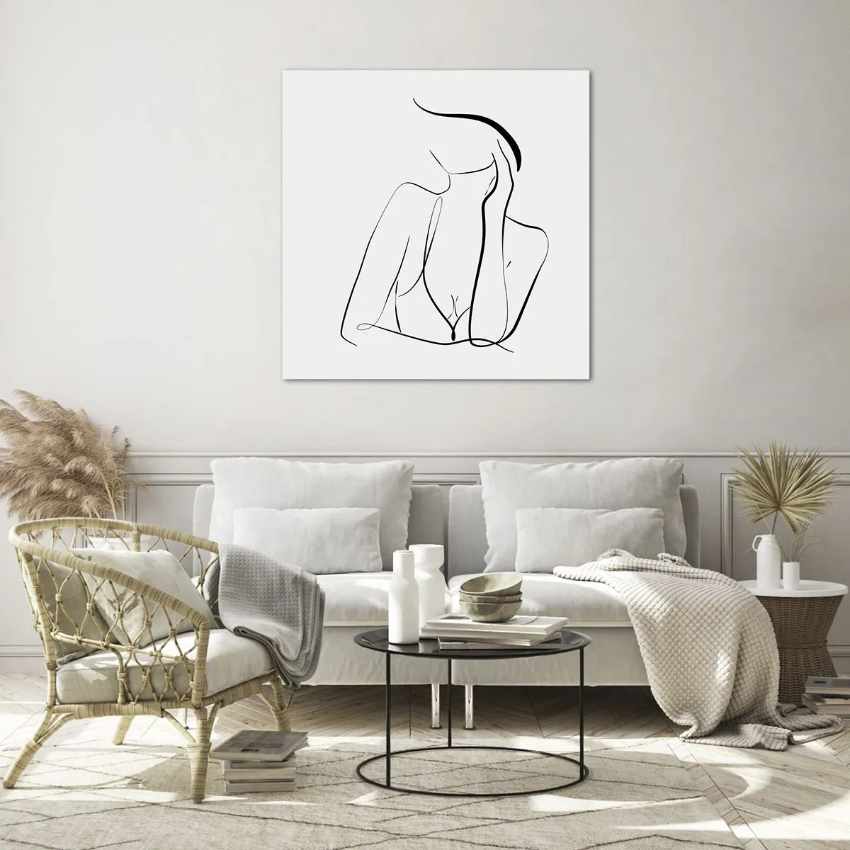 Billede på glas - På bølgen af en drøm - 70x70 cm