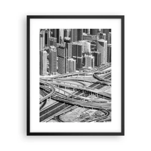 Plakat i sort ramme - Dubai - den umulige by - 40x50 cm