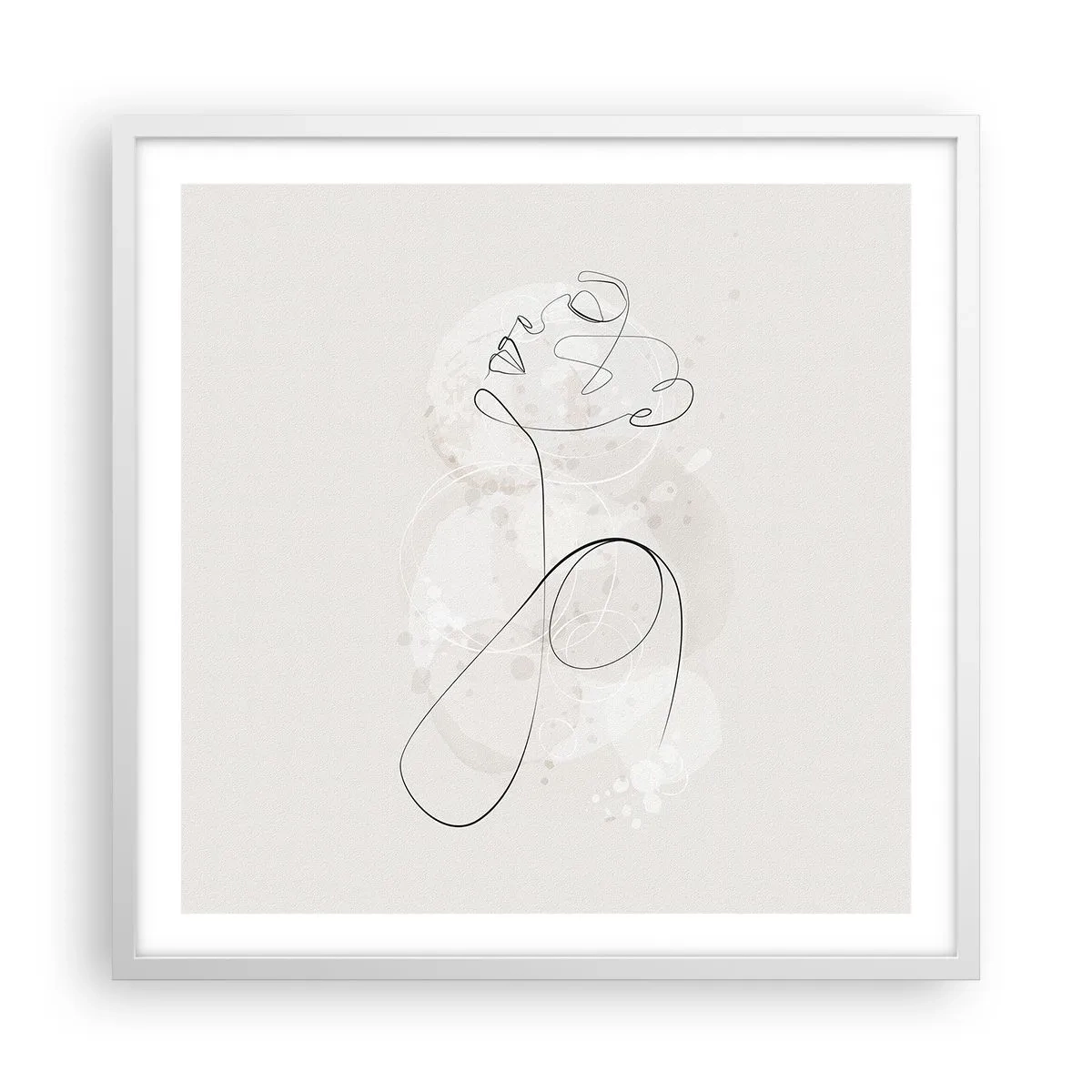 Plakat i hvid ramme - Spiralen af skønhed - 60x60 cm